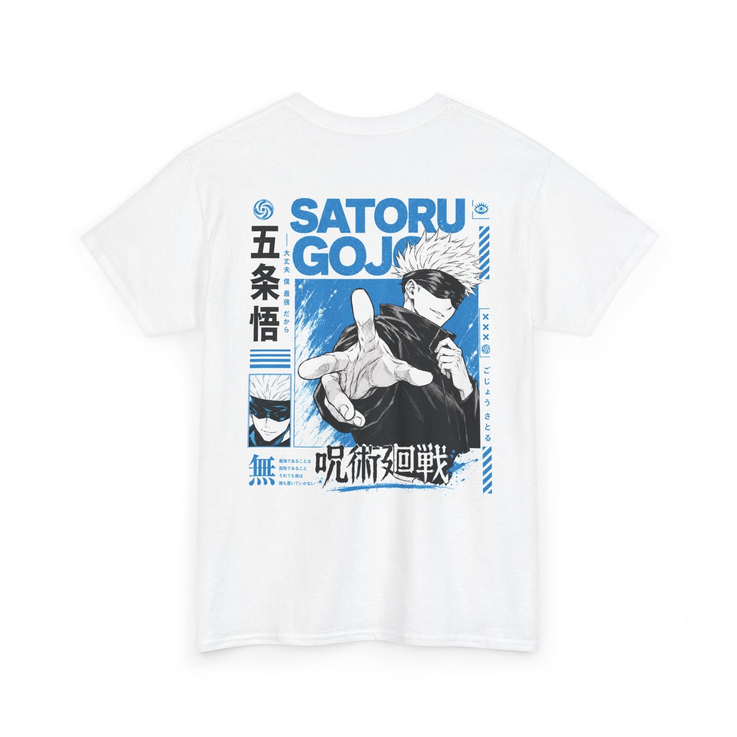 Satoru Gojo Graphic Tee — Anime Jujutsu Kaisen Back Print T‑Shirt