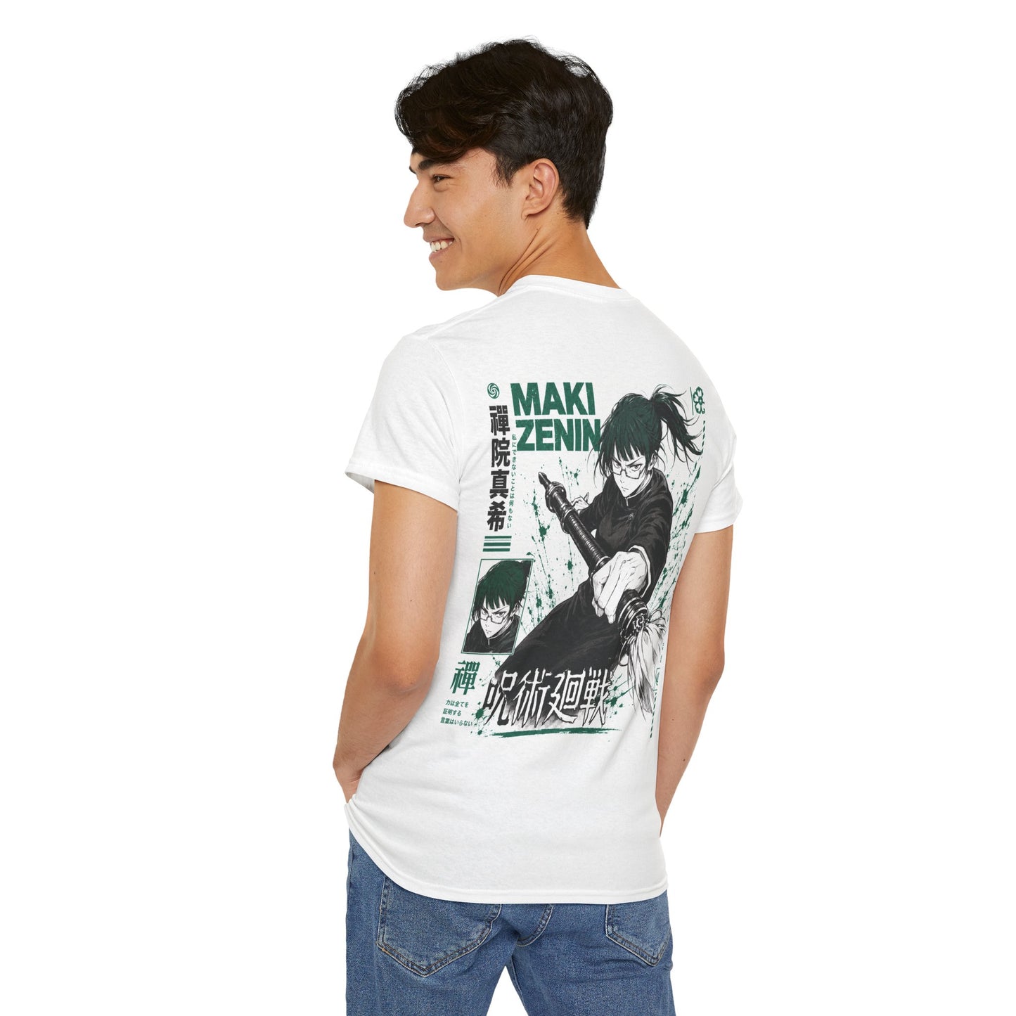 Jujutsu Kaisen Maki Zenin Graphic Tee — Anime Backprint T-Shirt