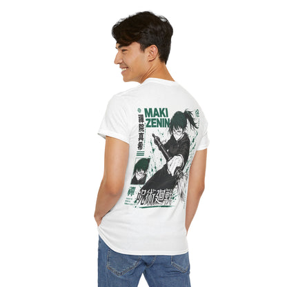 Jujutsu Kaisen Maki Zenin Graphic Tee — Anime Backprint T-Shirt