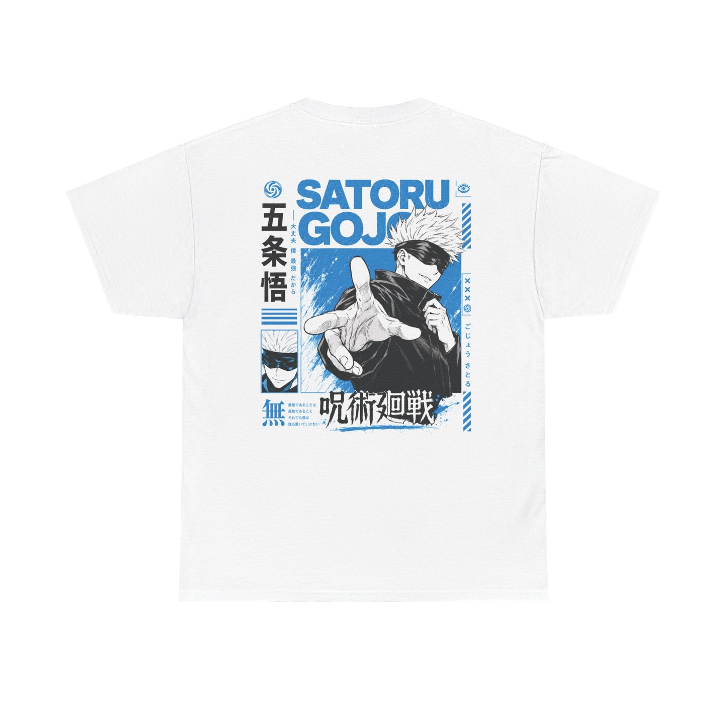 Satoru Gojo Graphic Tee — Anime Jujutsu Kaisen Back Print T‑Shirt