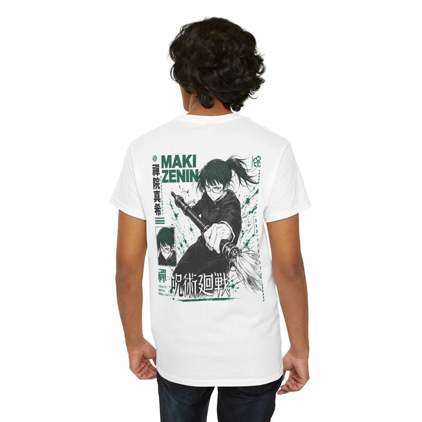 Jujutsu Kaisen Maki Zenin Graphic Tee — Anime Backprint T-Shirt