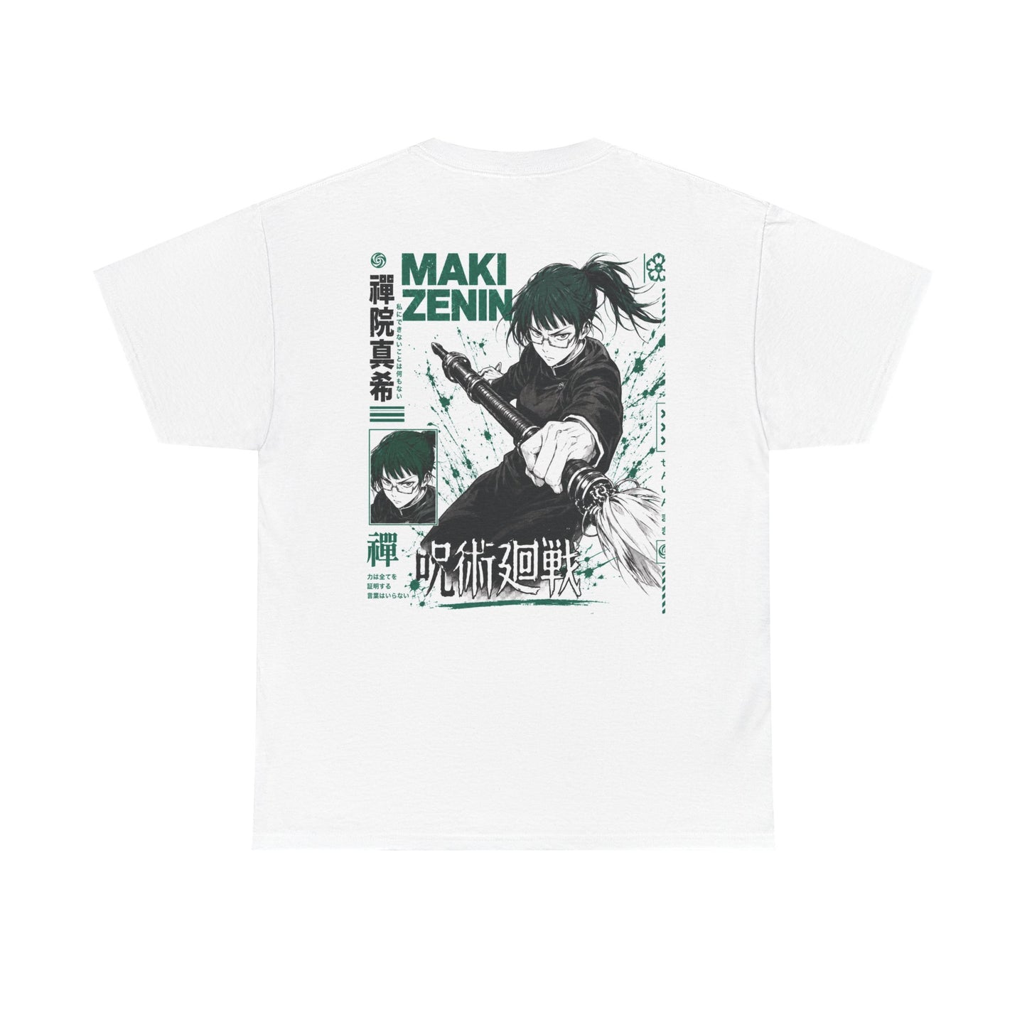 Jujutsu Kaisen Maki Zenin Graphic Tee — Anime Backprint T-Shirt