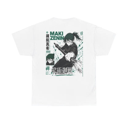 Jujutsu Kaisen Maki Zenin Graphic Tee — Anime Backprint T-Shirt