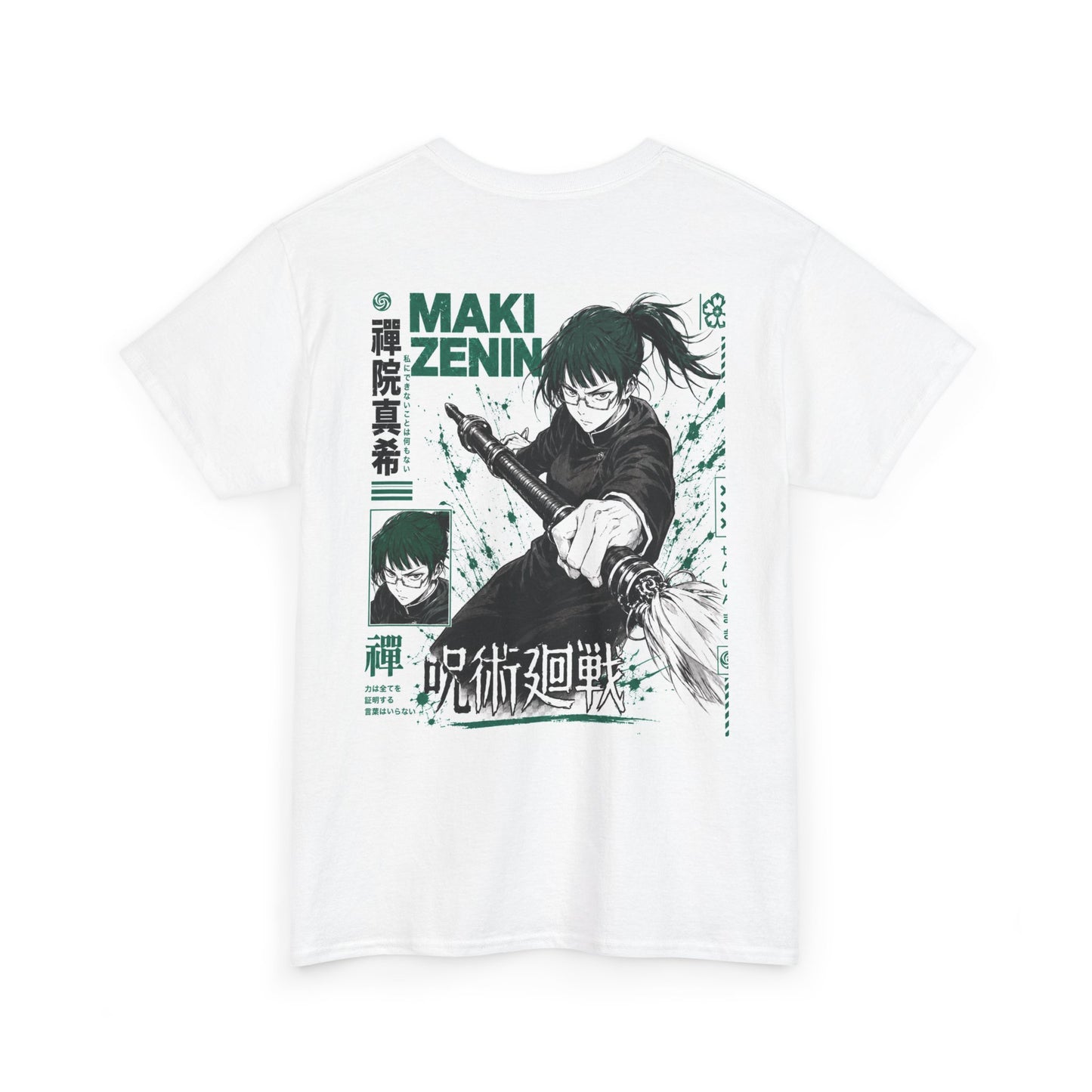 Jujutsu Kaisen Maki Zenin Graphic Tee — Anime Backprint T-Shirt