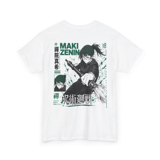 Jujutsu Kaisen Maki Zenin Graphic Tee — Anime Backprint T-Shirt